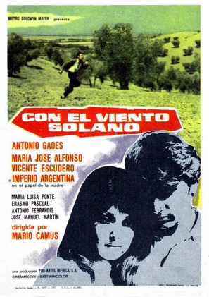Con el viento solano - Spanish Movie Poster (thumbnail)