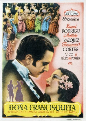 Do&ntilde;a Francisquita - Spanish Movie Poster (thumbnail)