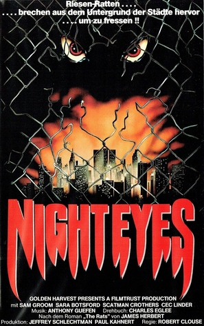 Deadly Eyes - German VHS movie cover (thumbnail)