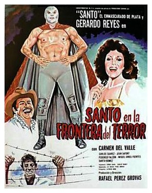 Santo en la frontera del terror - Mexican Movie Poster (thumbnail)