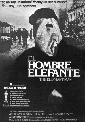 The Elephant Man - Spanish Movie Poster (thumbnail)