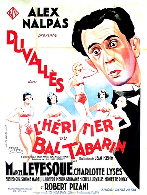 L&#039;h&eacute;ritier du Bal Tabarin - French Movie Poster (thumbnail)