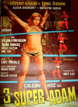 &Ccedil;ilgin kiz ve &uuml;&ccedil; s&uuml;per adam - Turkish Movie Poster (thumbnail)
