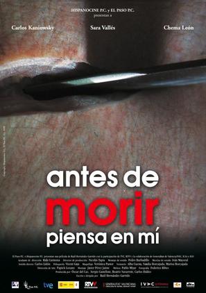 Antes de morir piensa en m&iacute;. - Spanish Movie Poster (thumbnail)