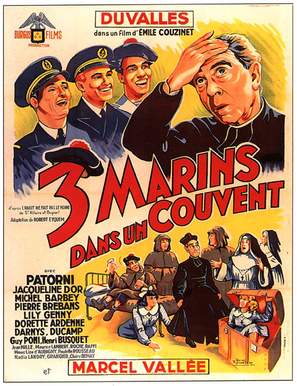 Trois marins dans un couvent - French Movie Poster (thumbnail)