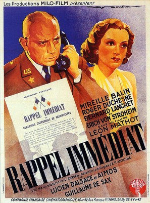 Rappel imm&egrave;diat - French Movie Poster (thumbnail)