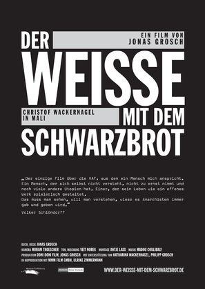 Der Wei&szlig;e mit dem Schwarzbrot - German Movie Poster (thumbnail)