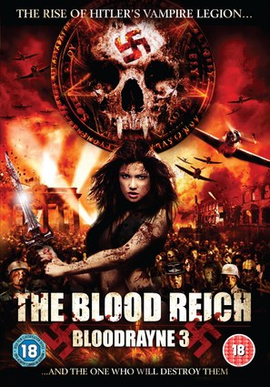 Bloodrayne: The Third Reich - British DVD movie cover (thumbnail)