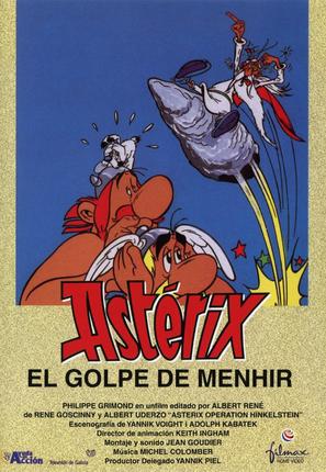 Ast&eacute;rix et le coup du menhir - Spanish VHS movie cover (thumbnail)