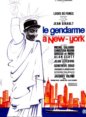 Le gendarme &agrave; New York - French Movie Poster (thumbnail)