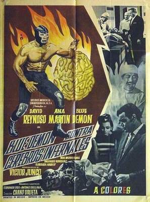 Blue Demon contra cerebros infernales - Mexican Movie Poster (thumbnail)