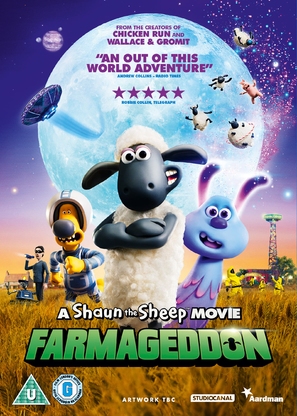 A Shaun the Sheep Movie: Farmageddon - British DVD movie cover (thumbnail)