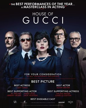 House of Gucci - For your consideration movie poster (thumbnail)