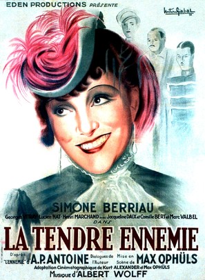 La tendre ennemie - French Movie Poster (thumbnail)