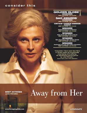 Away from Her - For your consideration movie poster (thumbnail)