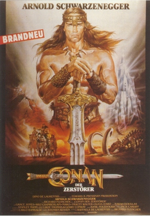 Conan The Destroyer - German Movie Poster (thumbnail)