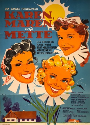 Karen, Maren og Mette - Danish Movie Poster (thumbnail)