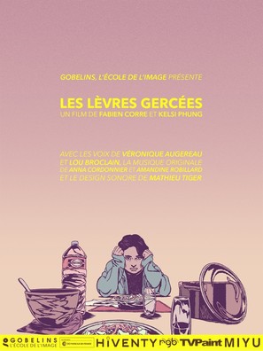 Les l&egrave;vres gerc&eacute;es - French Movie Poster (thumbnail)