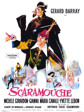 La m&aacute;scara de Scaramouche - French Movie Poster (thumbnail)