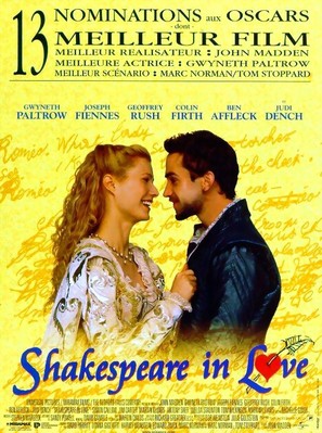 Shakespeare In Love - French Movie Poster (thumbnail)