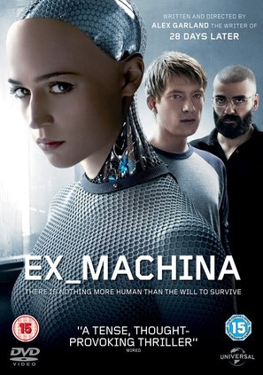 Ex Machina - British DVD movie cover (thumbnail)