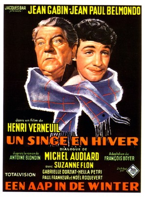 Un singe en hiver - Belgian Movie Poster (thumbnail)