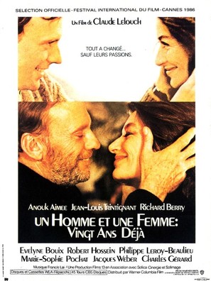 Un homme et une femme, 20 ans d&eacute;j&agrave; - French Movie Poster (thumbnail)