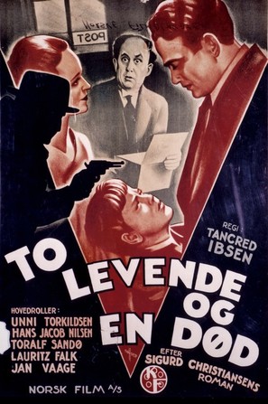 To levende og en d&oslash;d - Norwegian Movie Poster (thumbnail)