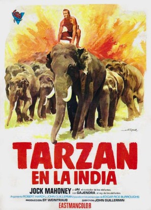 Tarzan Goes to India - Spanish Movie Poster (thumbnail)