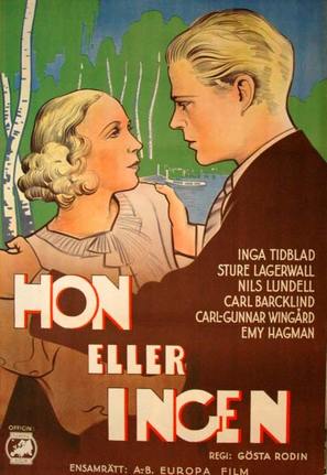 Hon eller ingen - Swedish Movie Poster (thumbnail)