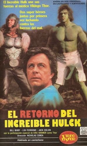 The Incredible Hulk Returns - Argentinian VHS movie cover (thumbnail)