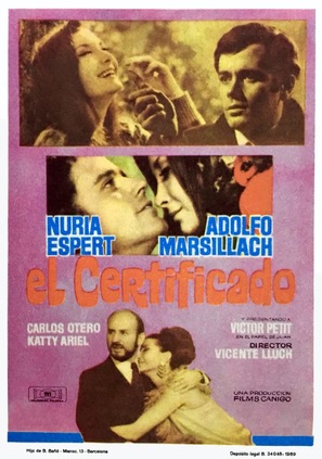 El certificado - Spanish Movie Poster (thumbnail)