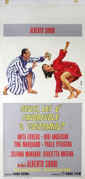Scusi, lei &egrave; favorevole o contrario? - Italian Movie Poster (thumbnail)