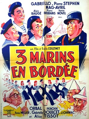 Trois marins en bord&eacute;e - French Movie Poster (thumbnail)