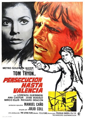 Persecuci&oacute;n hasta Valencia - Spanish Movie Poster (thumbnail)