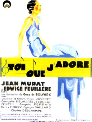 Toi que j&#039;adore - French Movie Poster (thumbnail)