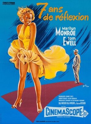 The Seven Year Itch - French Movie Poster (thumbnail)