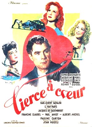 Tierce &agrave; coeur - French Movie Poster (thumbnail)