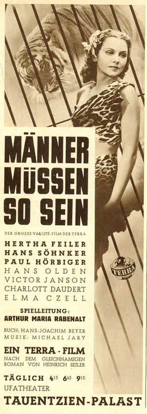 M&auml;nner m&uuml;ssen so sein - German poster (thumbnail)