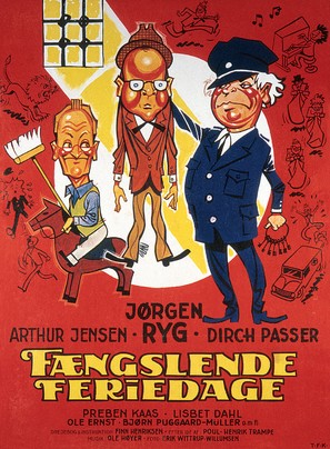 F&aelig;ngslende feriedage - Danish Movie Poster (thumbnail)