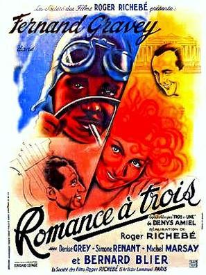 Romance &agrave; trois - French Movie Poster (thumbnail)