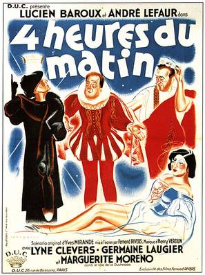 Quatre heures du matin - French Movie Poster (thumbnail)