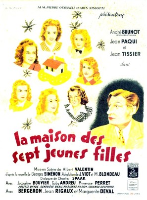 La maison des sept jeunes filles - French Movie Poster (thumbnail)