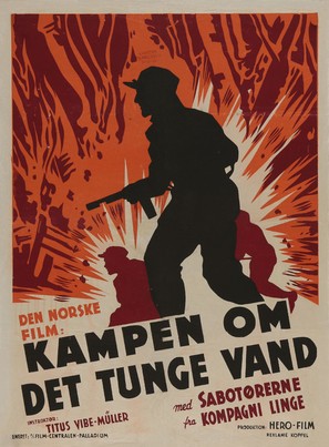 Kampen om tungtvannet - Norwegian Movie Poster (thumbnail)