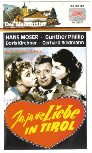 Ja, ja die Liebe in Tirol - German VHS movie cover (thumbnail)