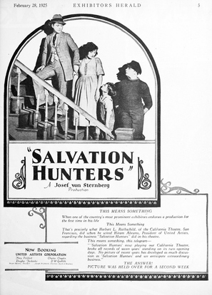 The Salvation Hunters - Movie Poster (thumbnail)