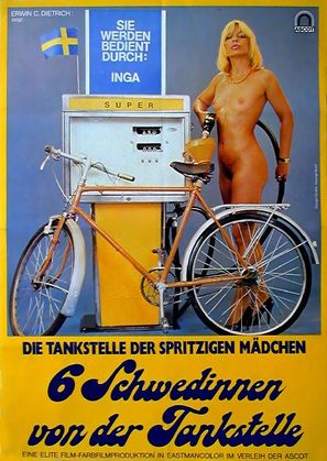 Sechs Schwedinnen von der Tankstelle - German Movie Poster (thumbnail)