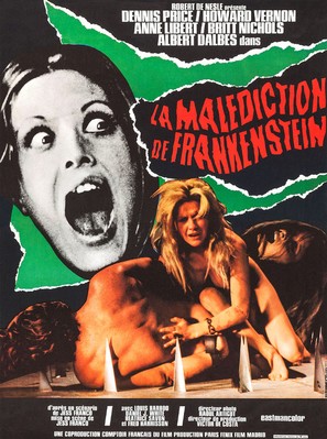 Les exp&eacute;riences &eacute;rotiques de Frankenstein - French Movie Poster (thumbnail)