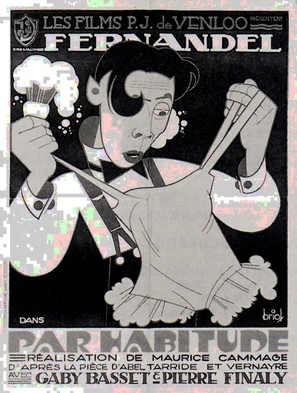 Par habitude - French Movie Poster (thumbnail)