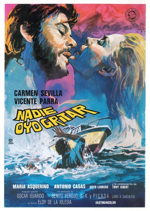 Nadie oy&oacute; gritar - Spanish Movie Poster (thumbnail)